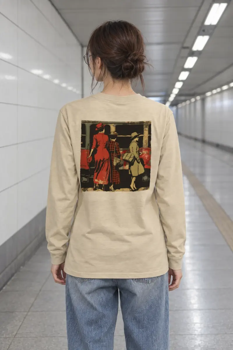 "Vintage Train Trio" Unisex Longsleeve T-shirt