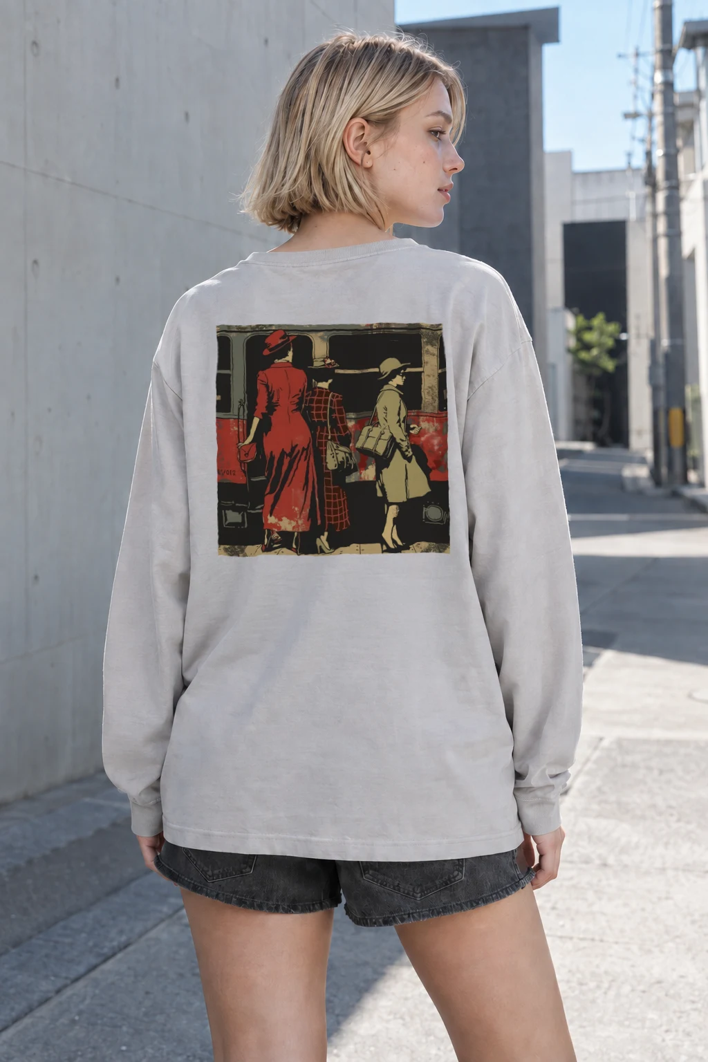 "Vintage Train Trio" Unisex Longsleeve T-shirt | Gildan 2400