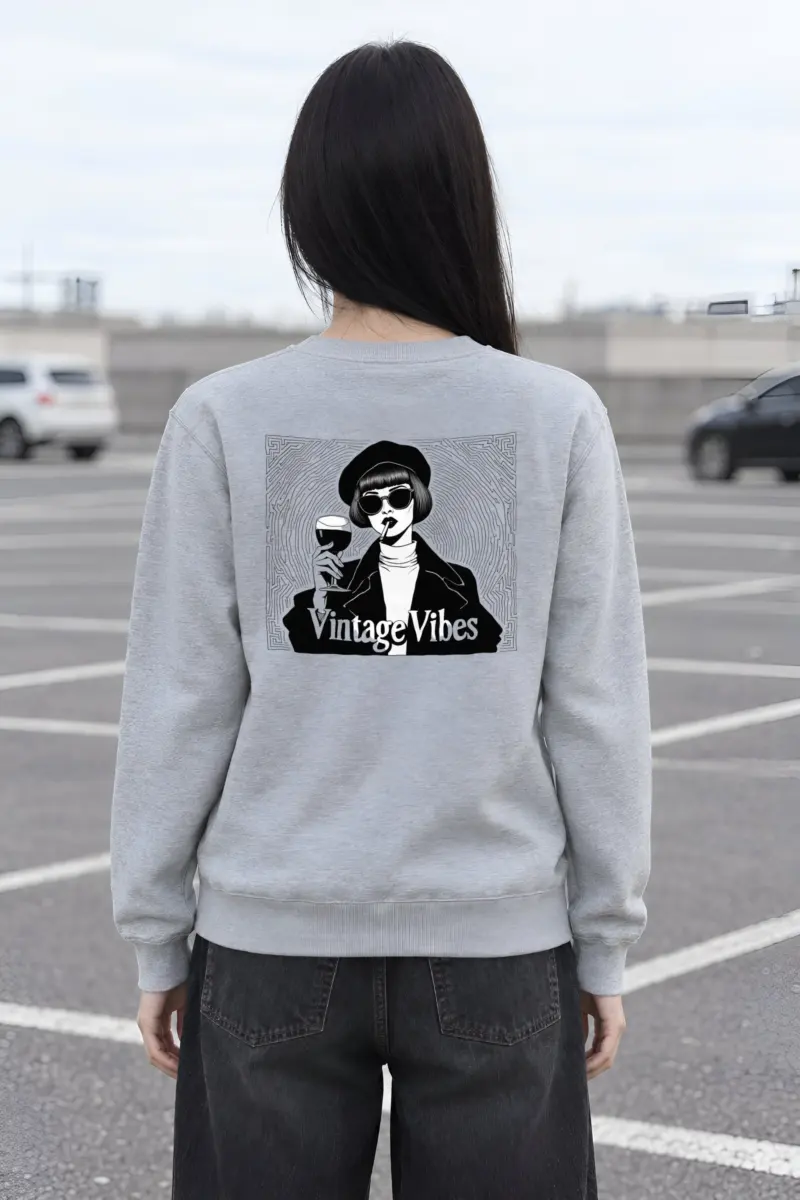 "Vintage Vibes" Heavy Blend Unisex Crewneck Sweatshirt