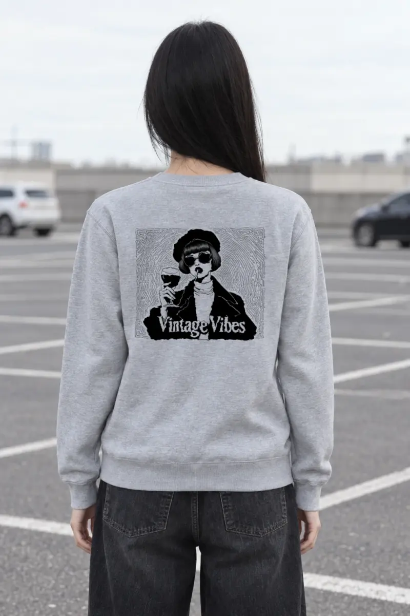 "Vintage Vibes" Heavy Blend Unisex Crewneck Sweatshirt | Gildan 18000