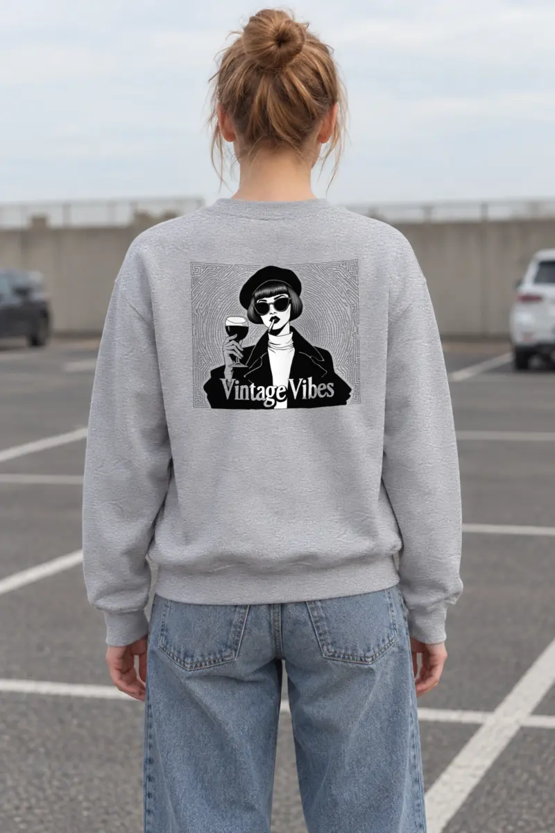 "Vintage Vibes" Heavy Blend Unisex Crewneck Sweatshirt