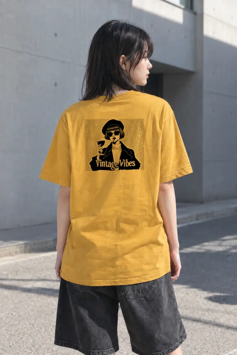 “Vintage Vibes” Heavyweight Unisex Crewneck T-shirt | Gildan 5000