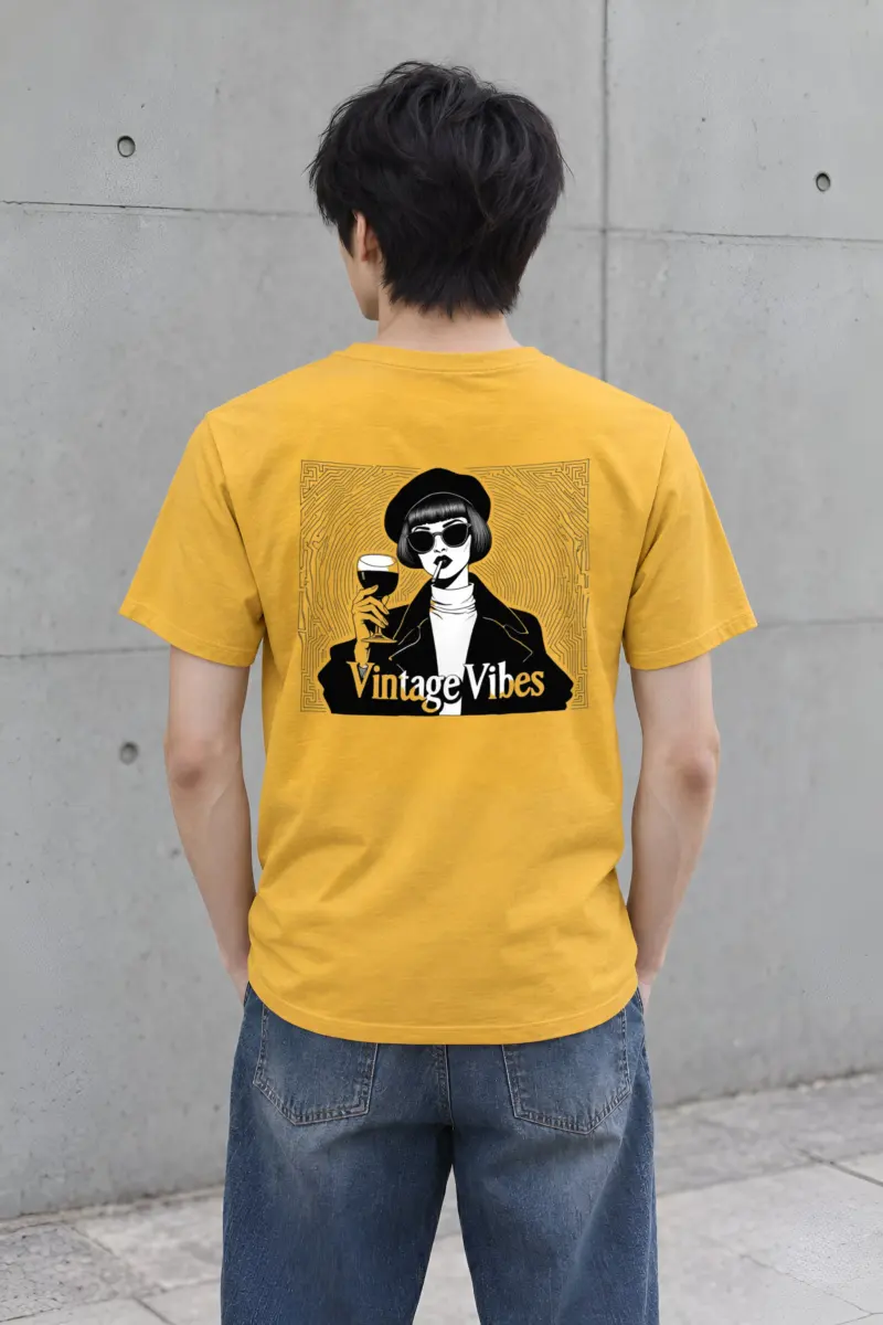 "Vintage Vibes" Heavyweight Unisex Crewneck T-shirt
