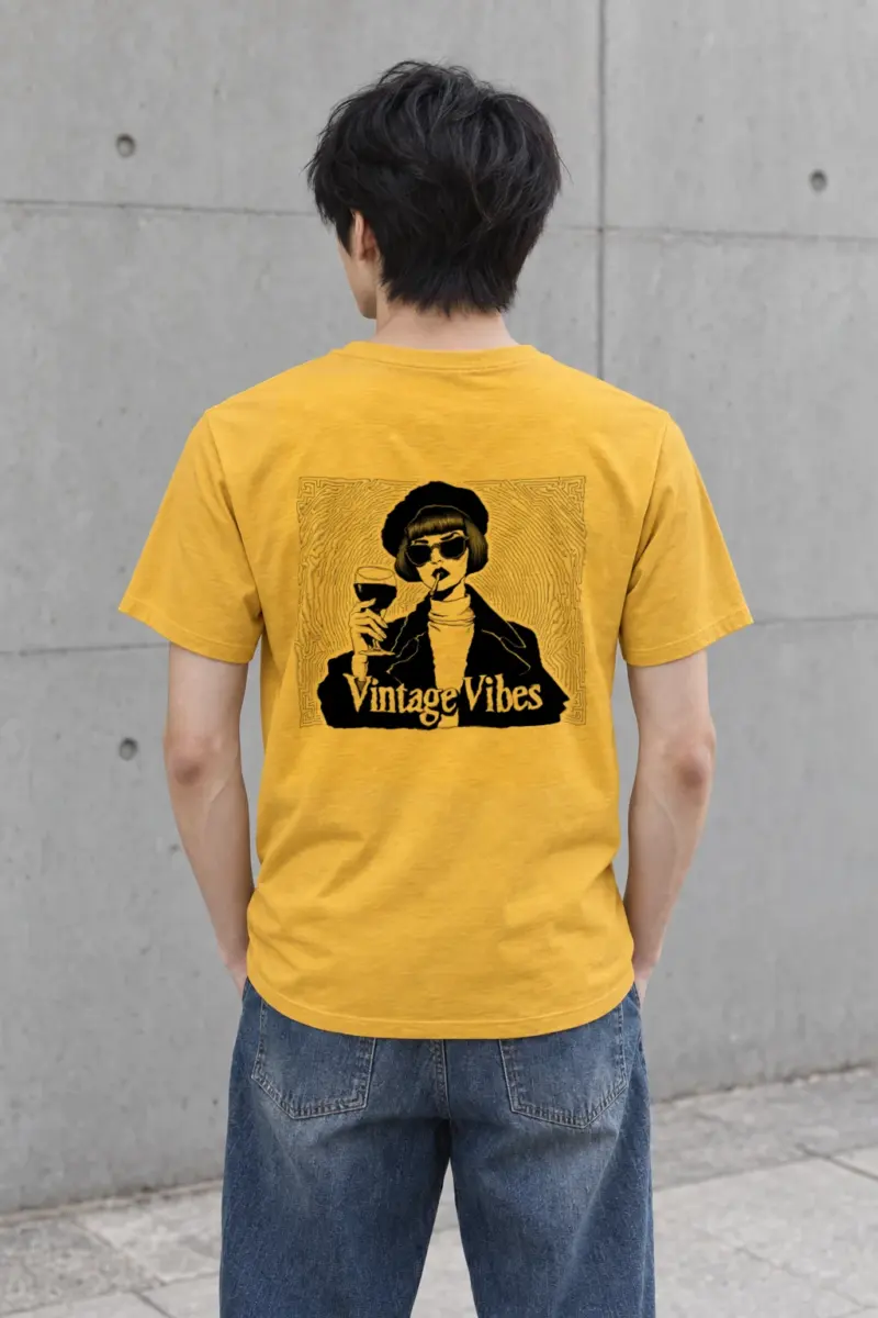 "Vintage Vibes" Heavyweight Unisex Crewneck T-shirt