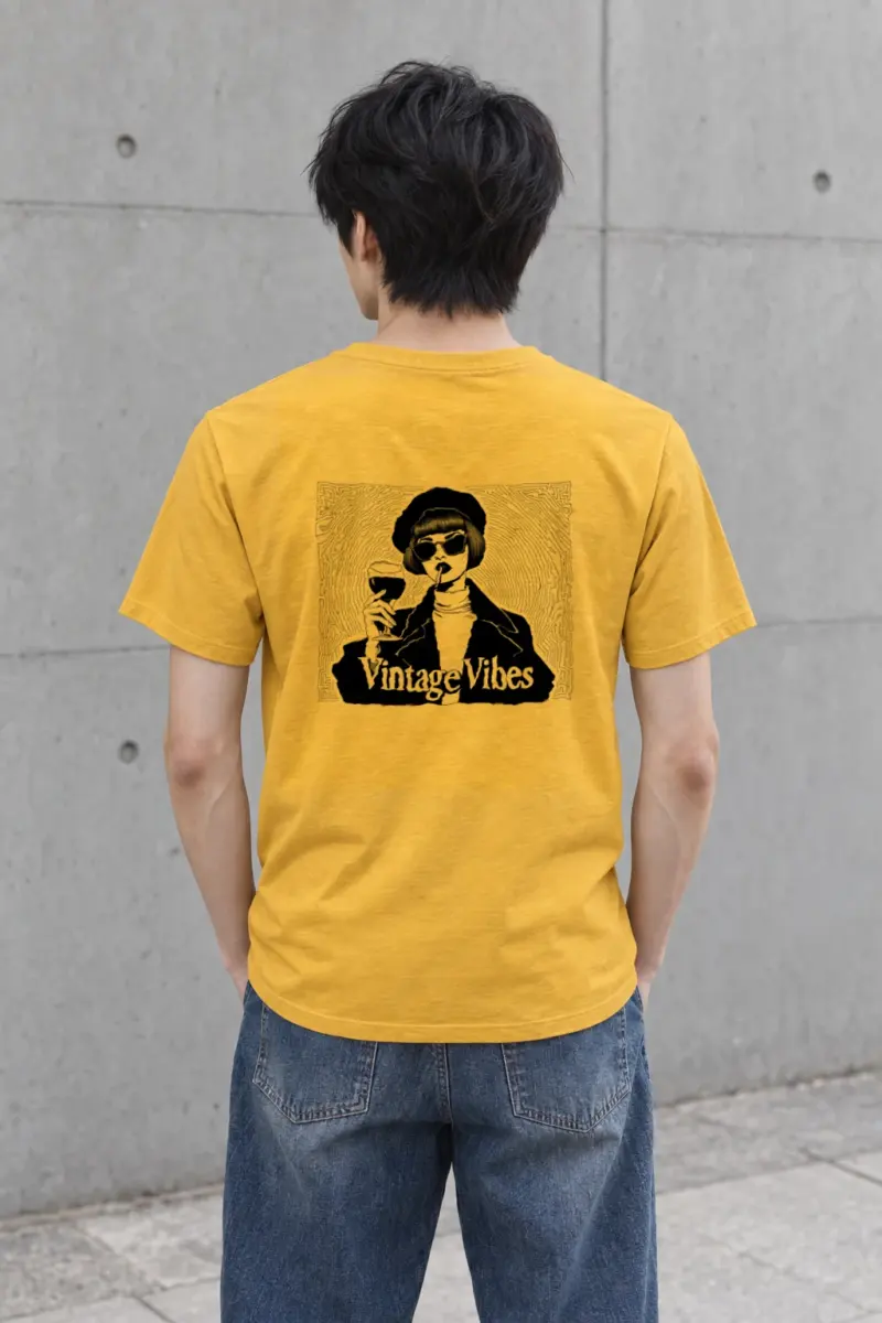"Vintage Vibes" Heavyweight Unisex Crewneck T-shirt