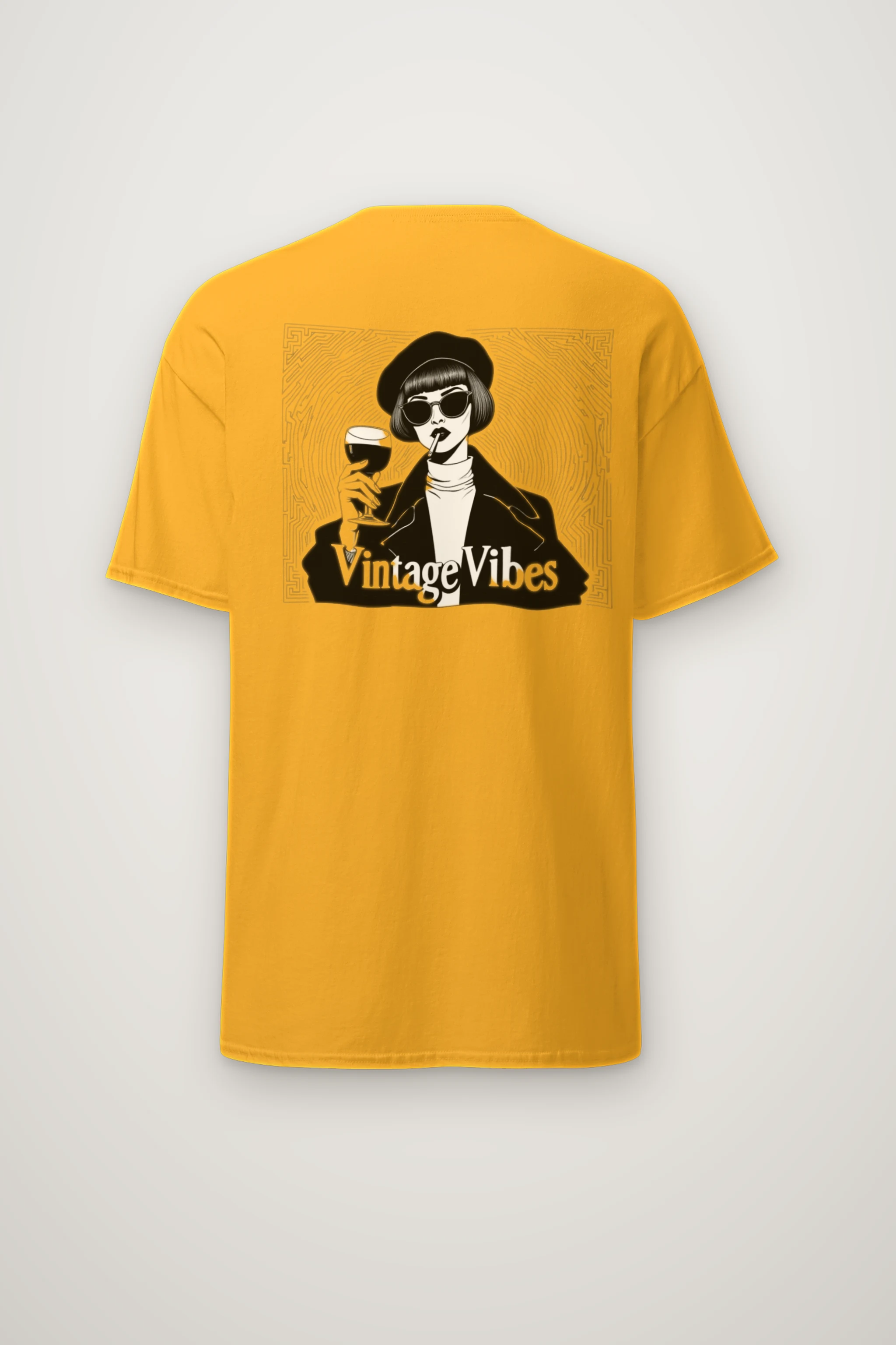 "Vintage Vibes" Heavyweight Unisex Crewneck T-shirt