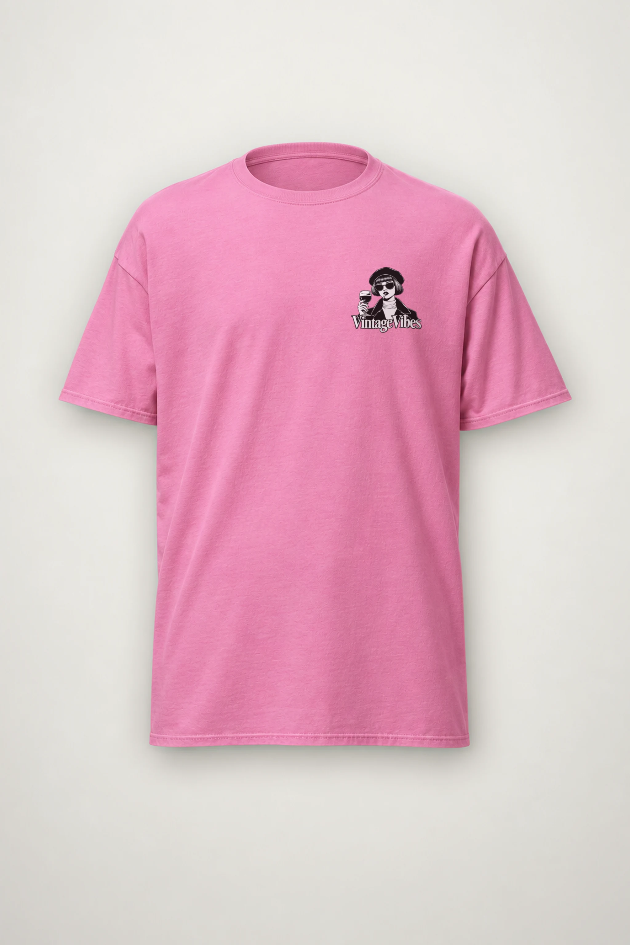 "Vintage Vibes" Heavyweight Unisex Crewneck T-shirt