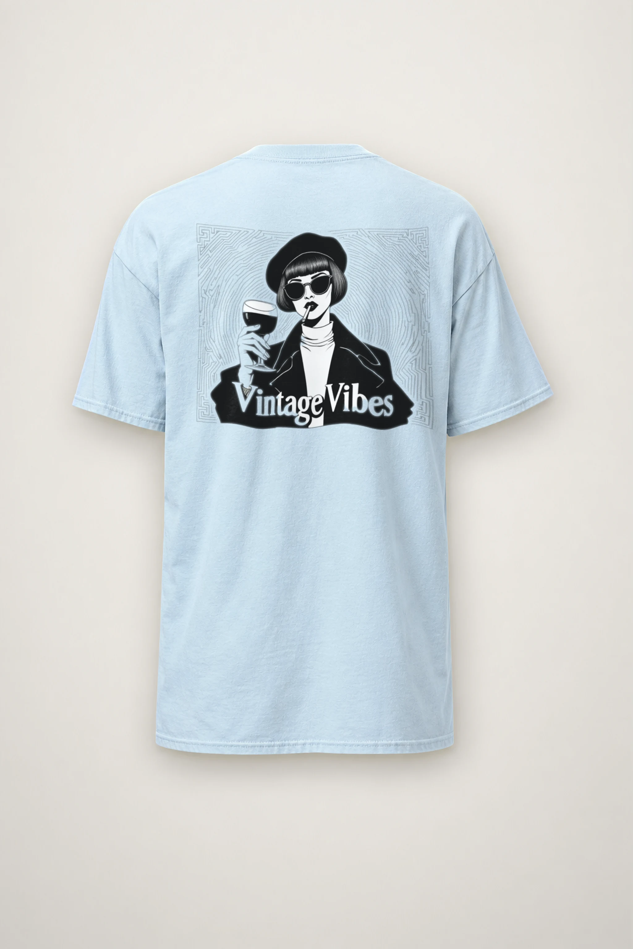 "Vintage Vibes" Heavyweight Unisex Crewneck T-shirt