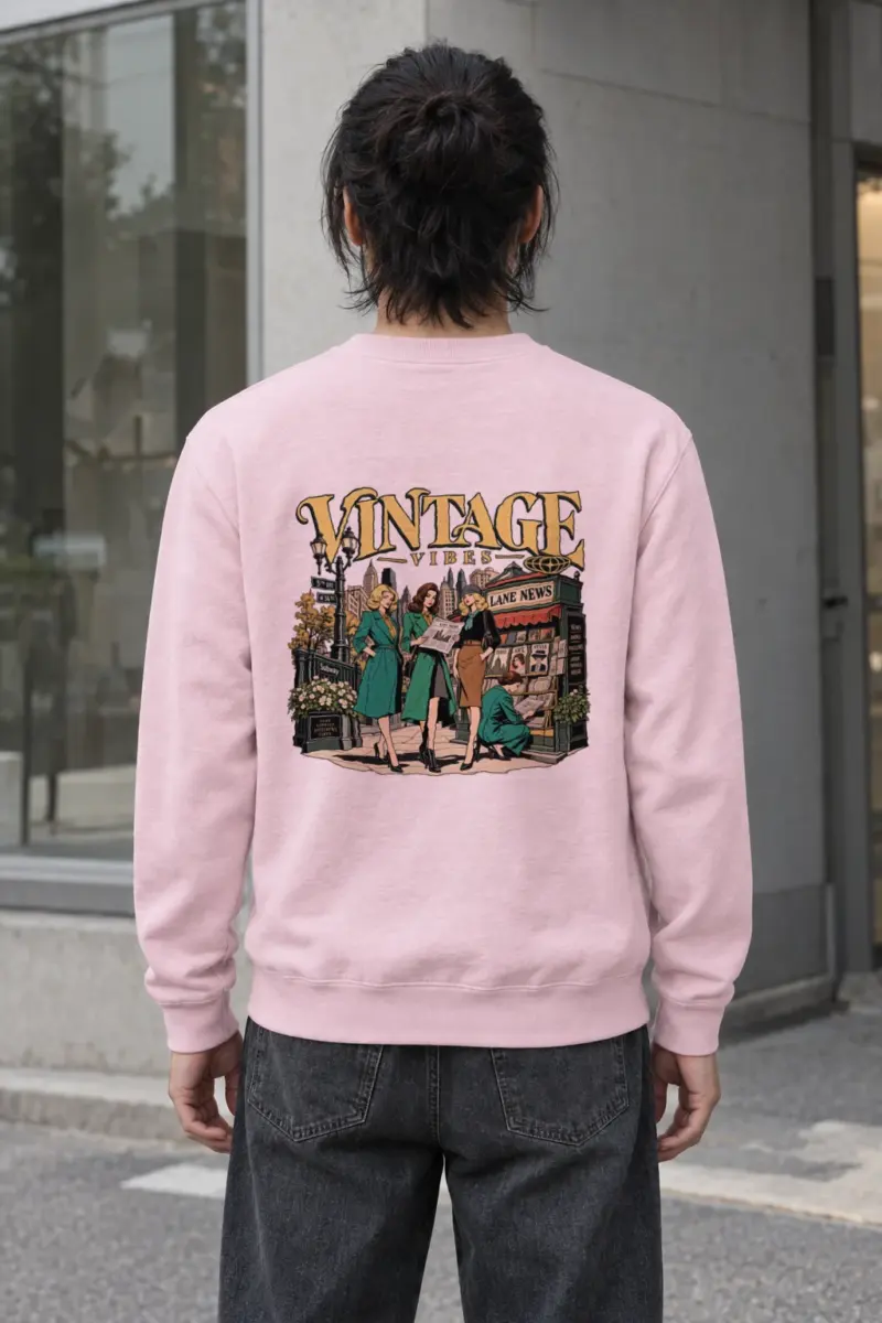"Vintage Vibes Newsstand" Heavy Blend Unisex Crewneck Sweatshirt