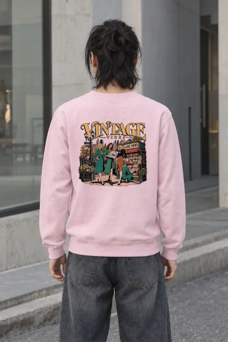 "Vintage Vibes Newsstand" Heavy Blend Unisex Crewneck Sweatshirt | Gildan 18000
