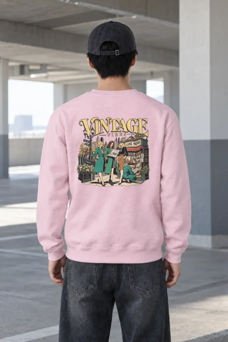 "Vintage Vibes Newsstand" Heavy Blend Unisex Crewneck Sweatshirt