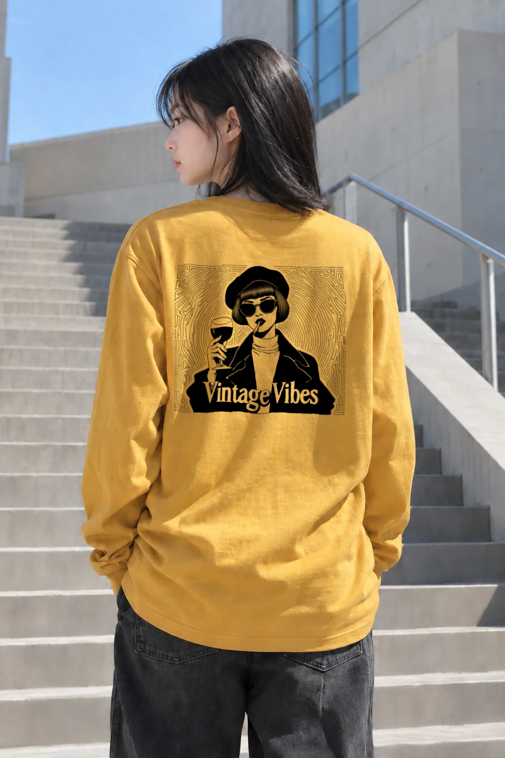 "Vintage Vibes" Unisex Longsleeve T-shirt | Gildan 2400