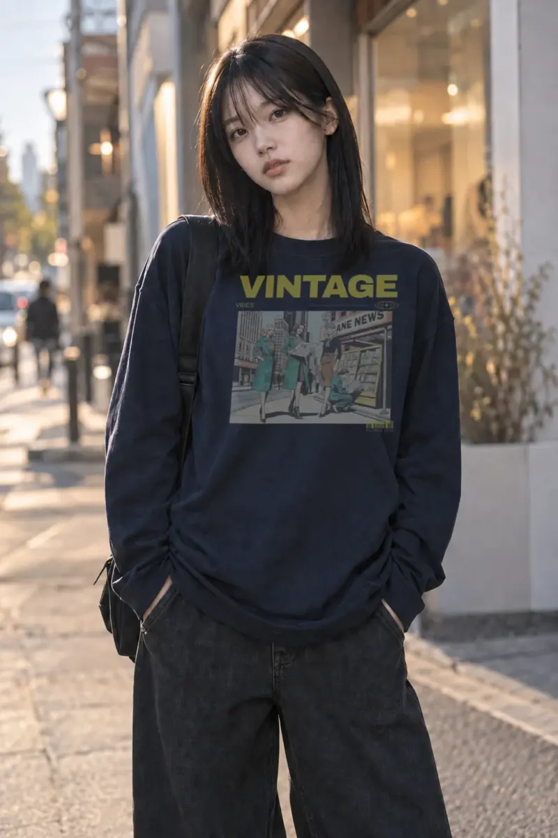 "Vintage Vibes" Unisex Longsleeve T-shirt | Gildan 2400