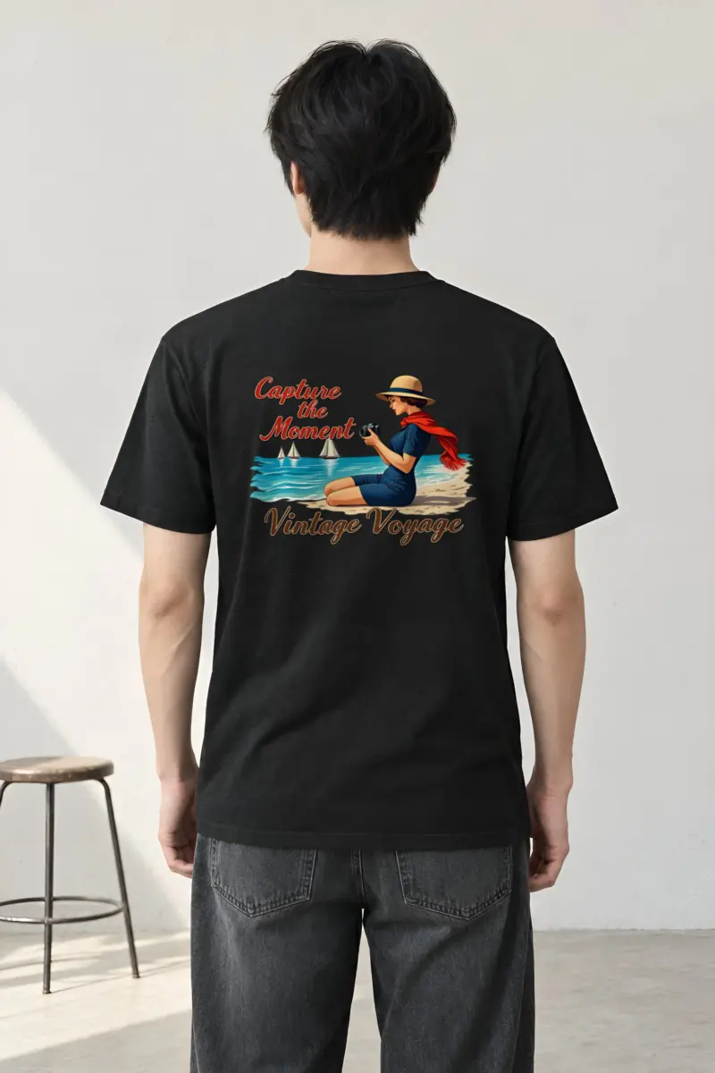 "Vintage Voyage" Heavyweight Unisex Crewneck T-shirt