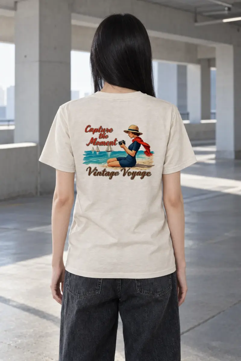 "Vintage Voyage" Heavyweight Unisex Crewneck T-shirt | Gildan 5000