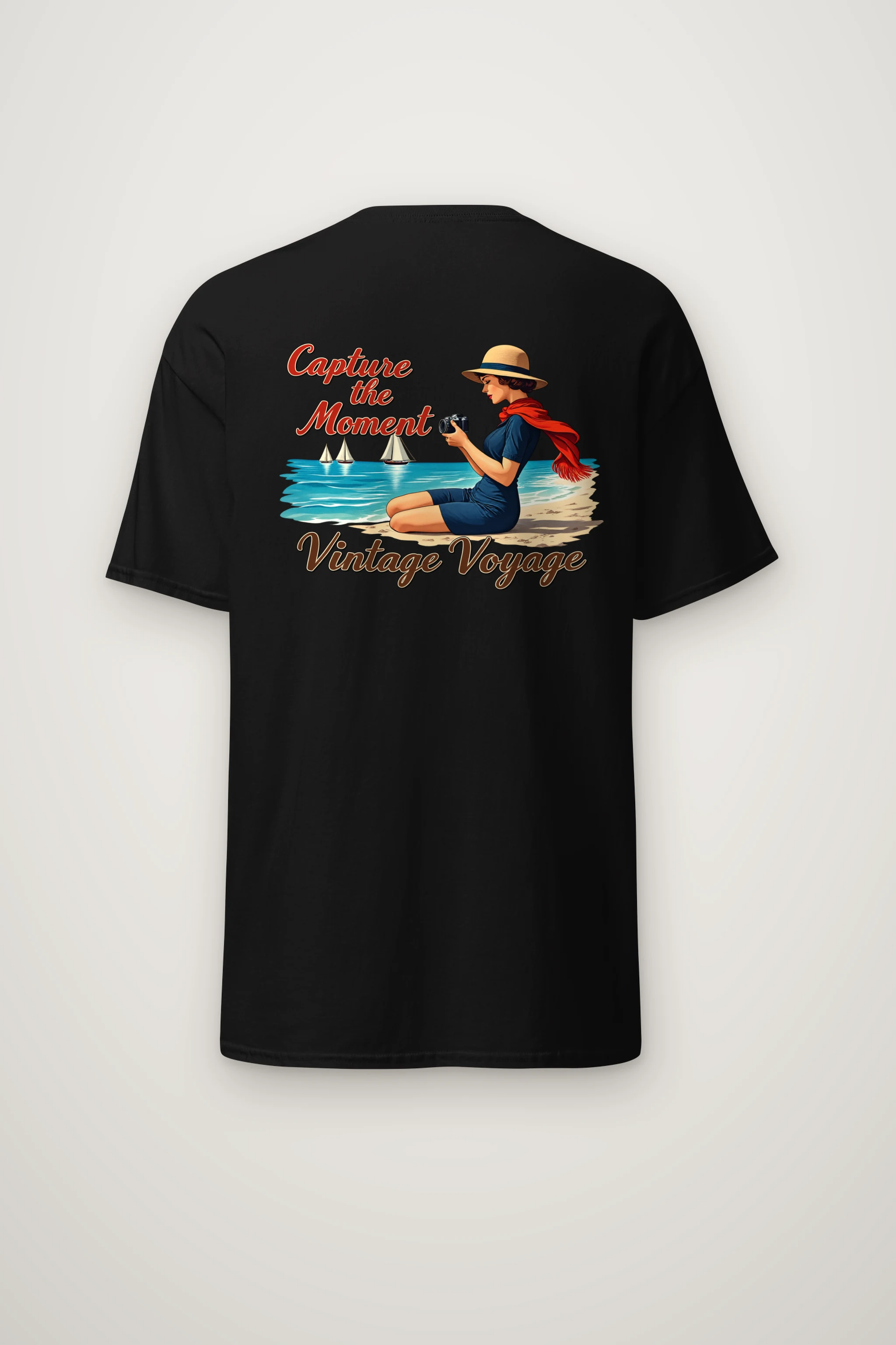 "Vintage Voyage" Heavyweight Unisex Crewneck T-shirt
