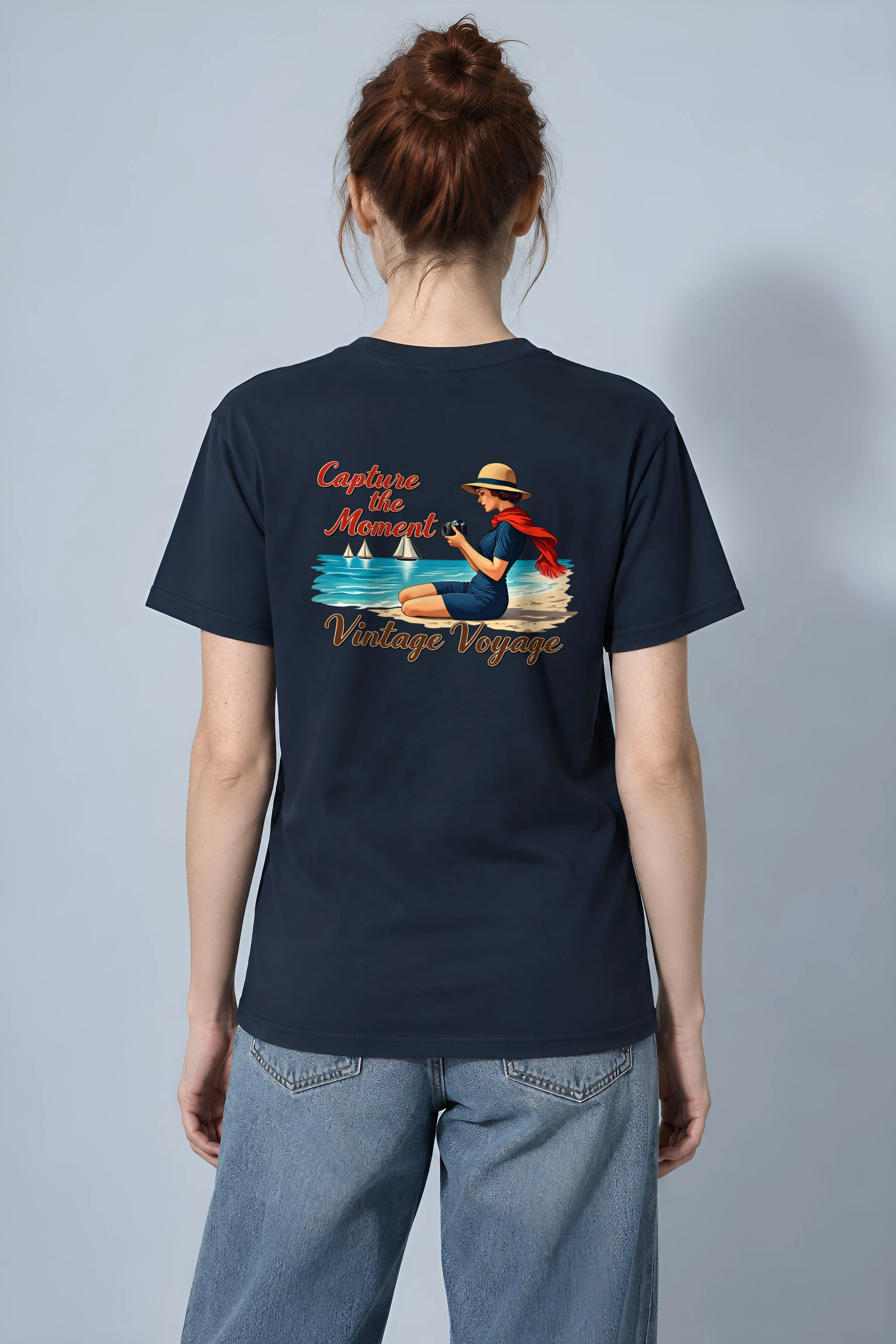 "Vintage Voyage" Heavyweight Unisex Crewneck T-shirt