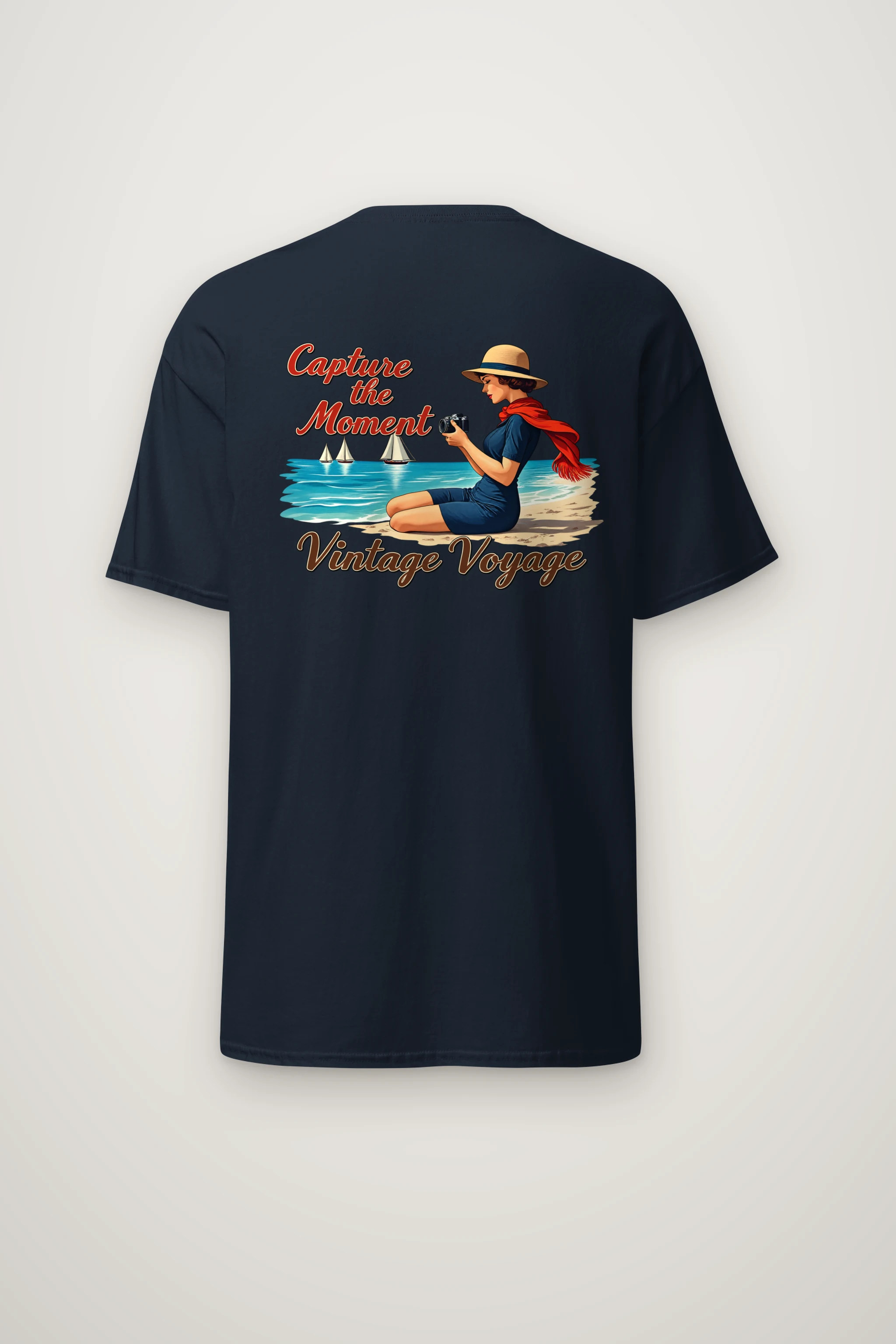 "Vintage Voyage" Heavyweight Unisex Crewneck T-shirt