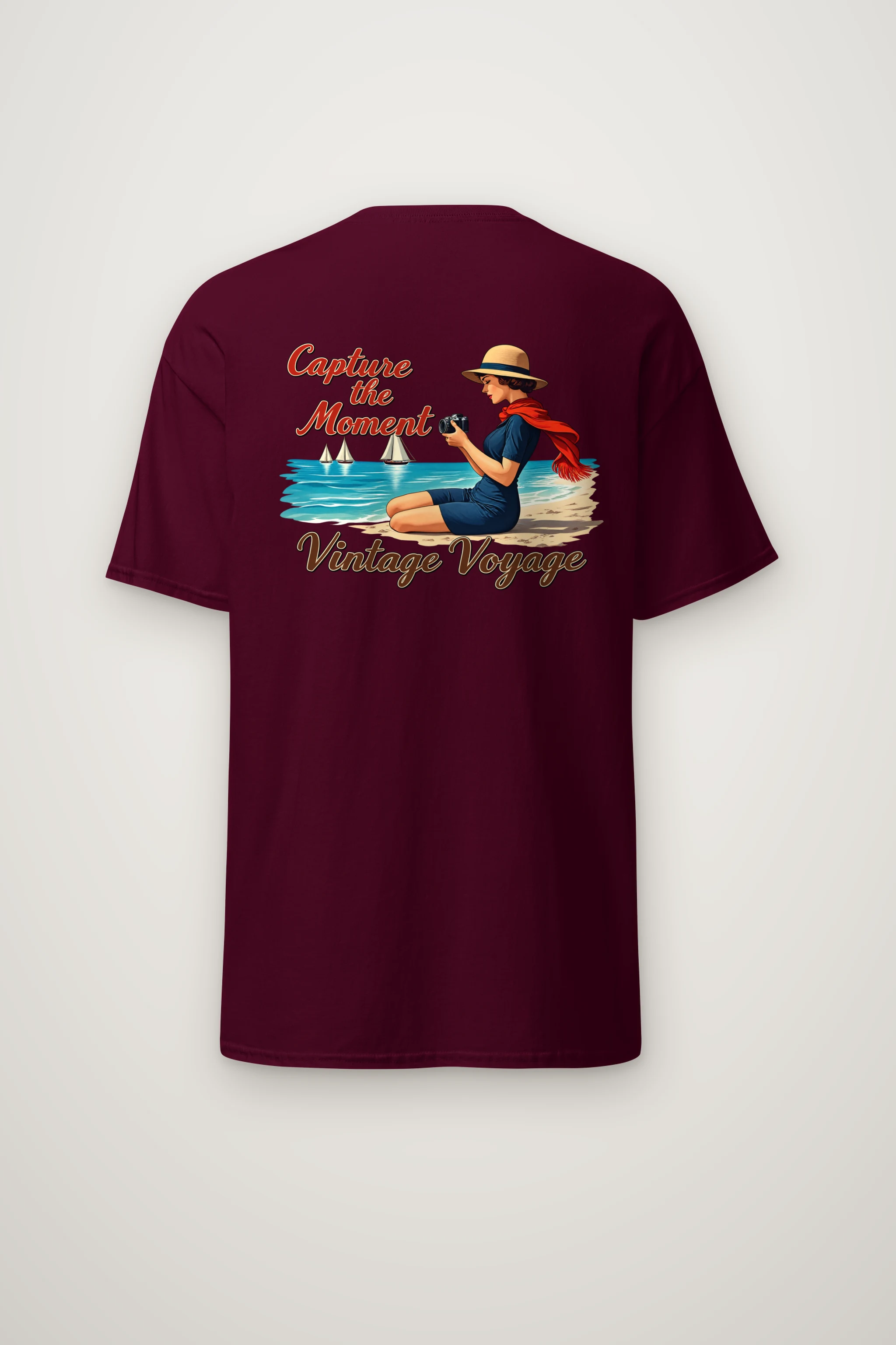 "Vintage Voyage" Heavyweight Unisex Crewneck T-shirt