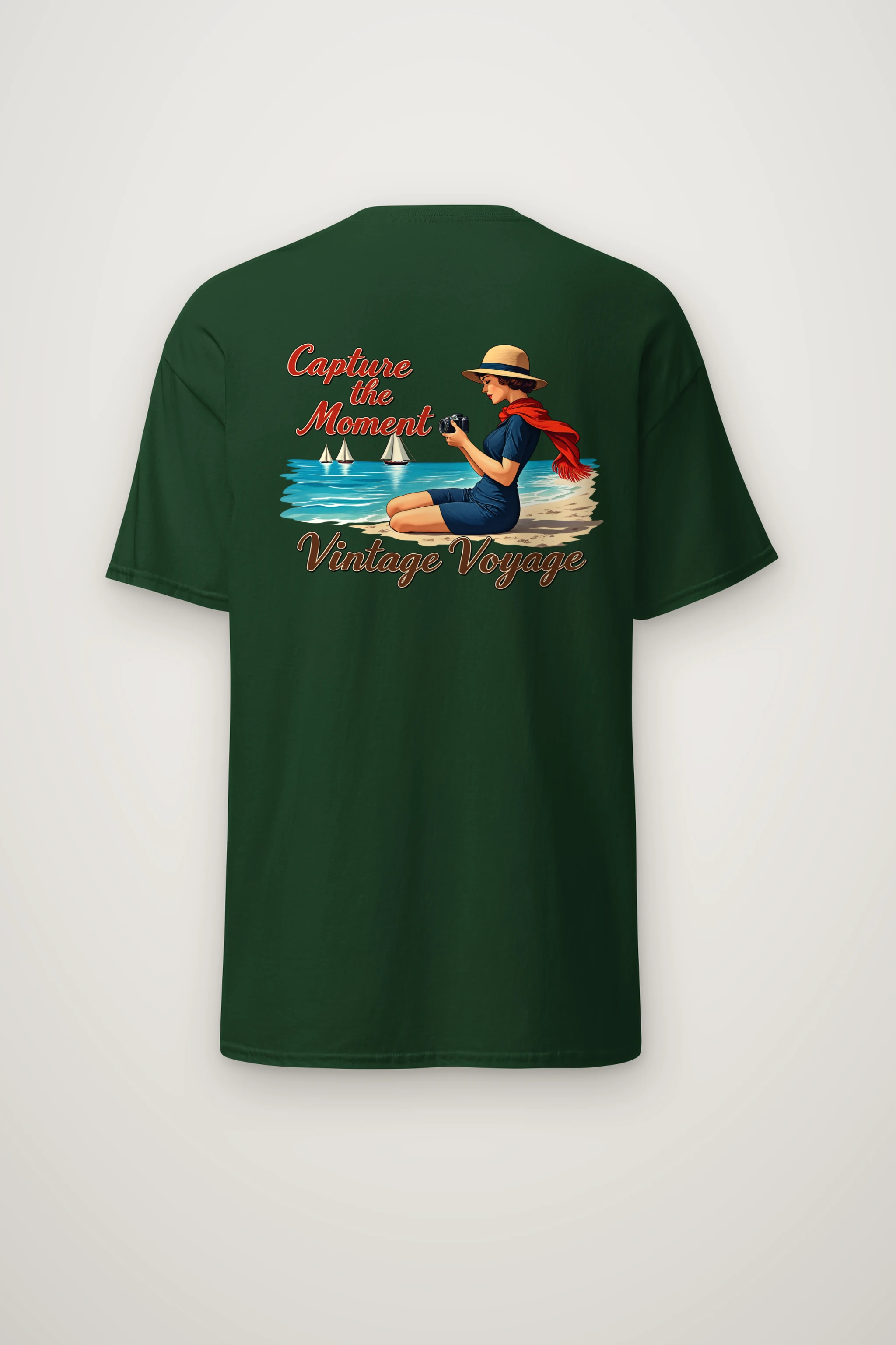 "Vintage Voyage" Heavyweight Unisex Crewneck T-shirt