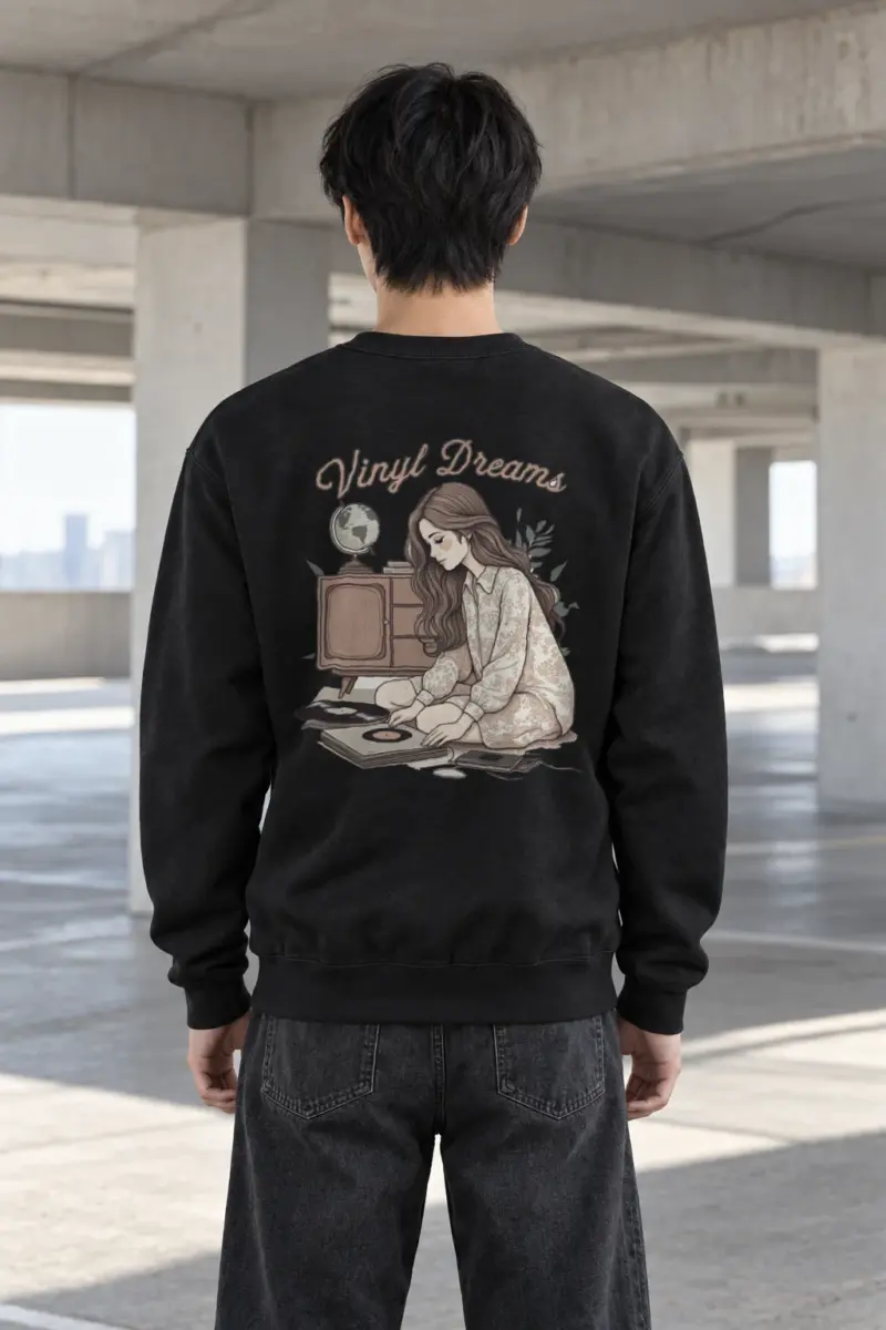 "Vinyl Dreams" Heavy Blend Unisex Crewneck Sweatshirt | Gildan 18000
