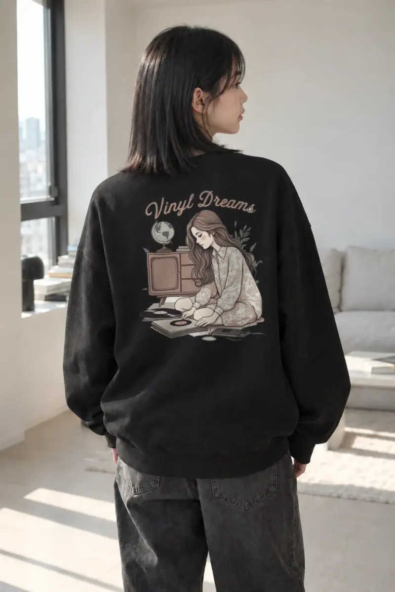 "Vinyl Dreams" Heavy Blend Unisex Crewneck Sweatshirt | Gildan 18000