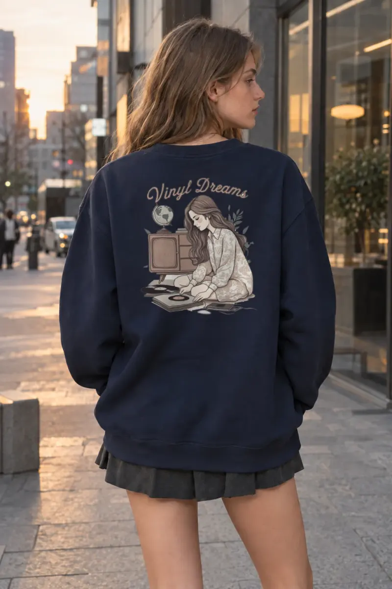 "Vinyl Dreams" Heavy Blend Unisex Crewneck Sweatshirt | Gildan 18000