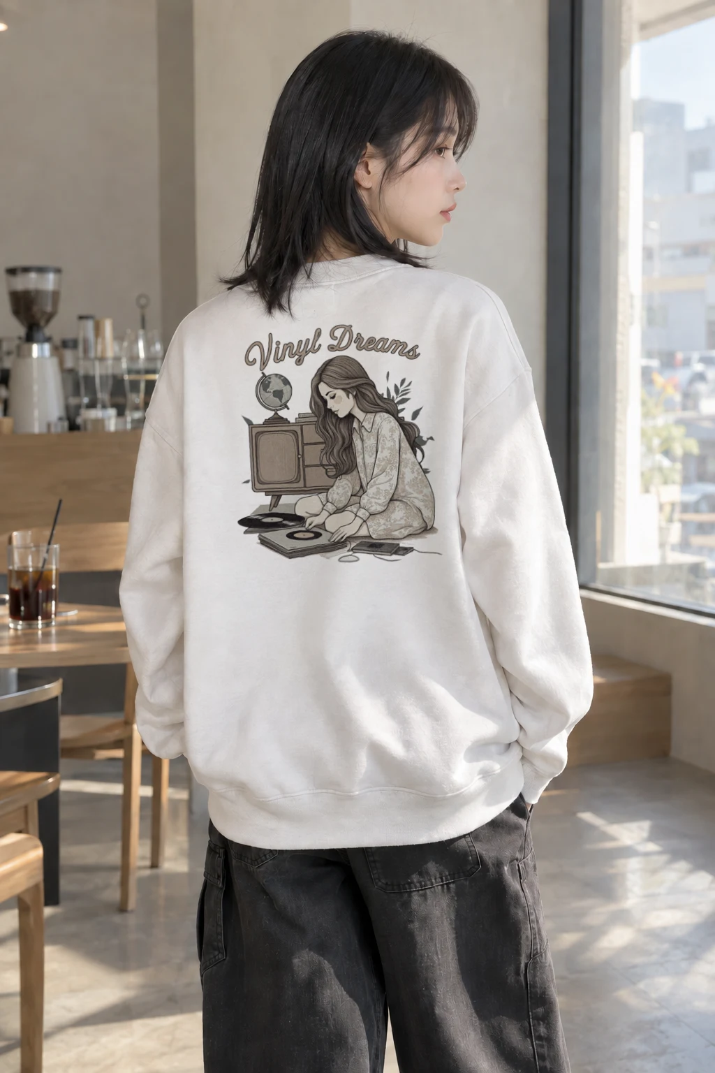 "Vinyl Dreams" Heavy Blend Unisex Crewneck Sweatshirt | Gildan 18000