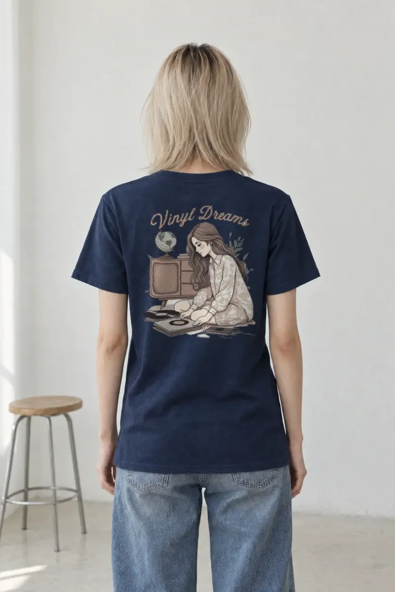 "Vinyl Dreams" Heavyweight Unisex Crewneck T-shirt | Gildan 5000