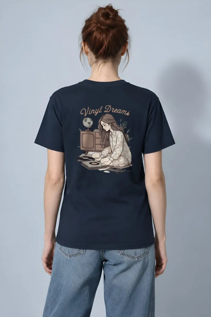 "Vinyl Dreams" Heavyweight Unisex Crewneck T-shirt