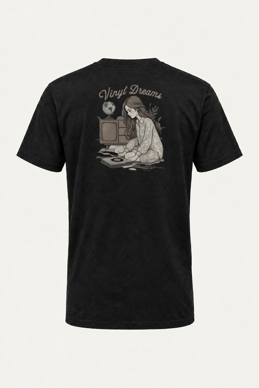 "Vinyl Dreams" Heavyweight Unisex Crewneck T-shirt | Gildan 5000