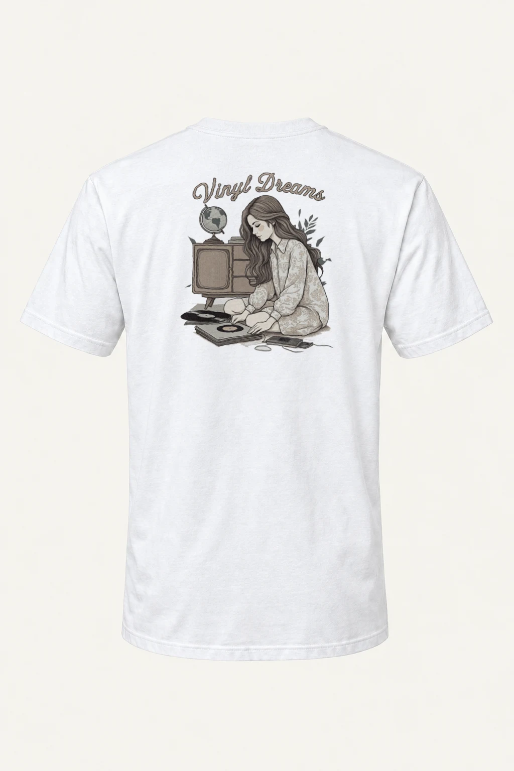 "Vinyl Dreams" Heavyweight Unisex Crewneck T-shirt | Gildan 5000