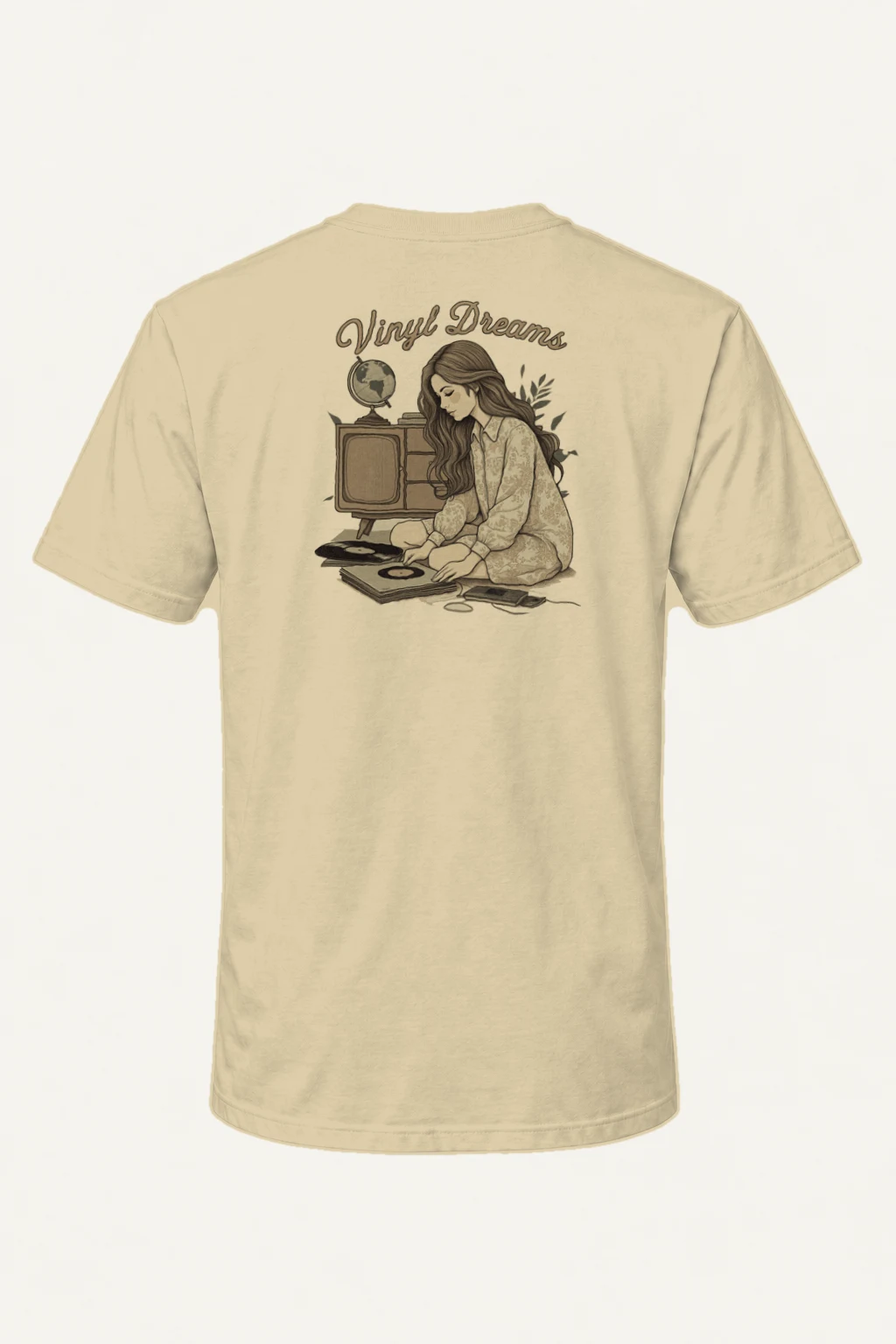 "Vinyl Dreams" Heavyweight Unisex Crewneck T-shirt | Gildan 5000