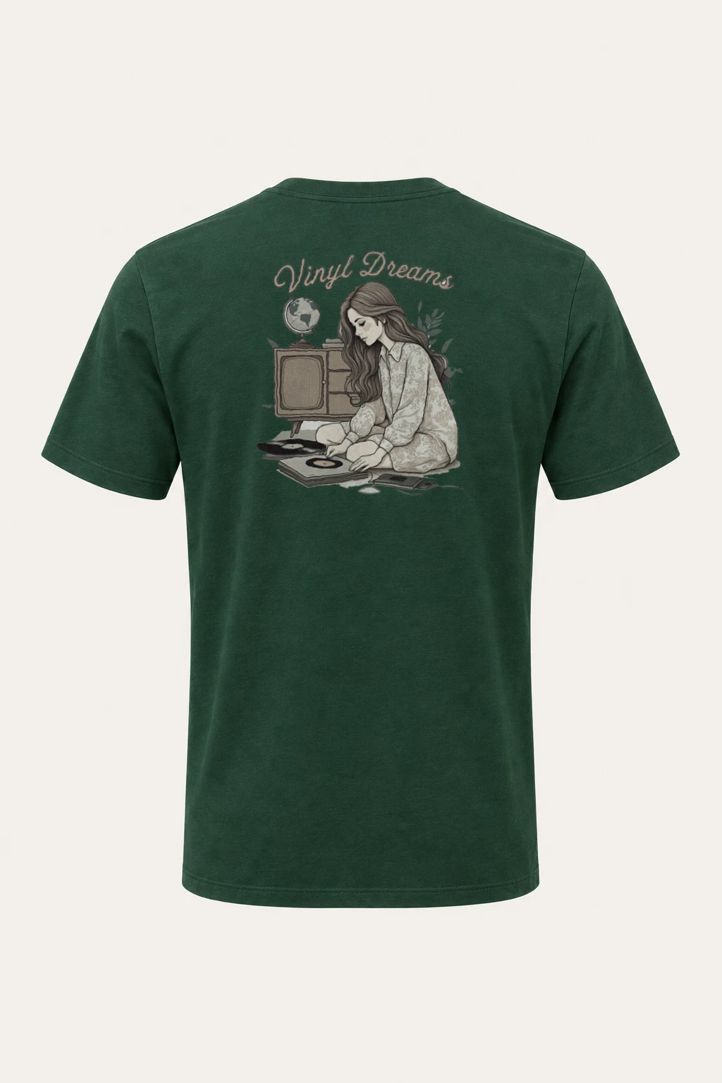 "Vinyl Dreams" Heavyweight Unisex Crewneck T-shirt | Gildan 5000