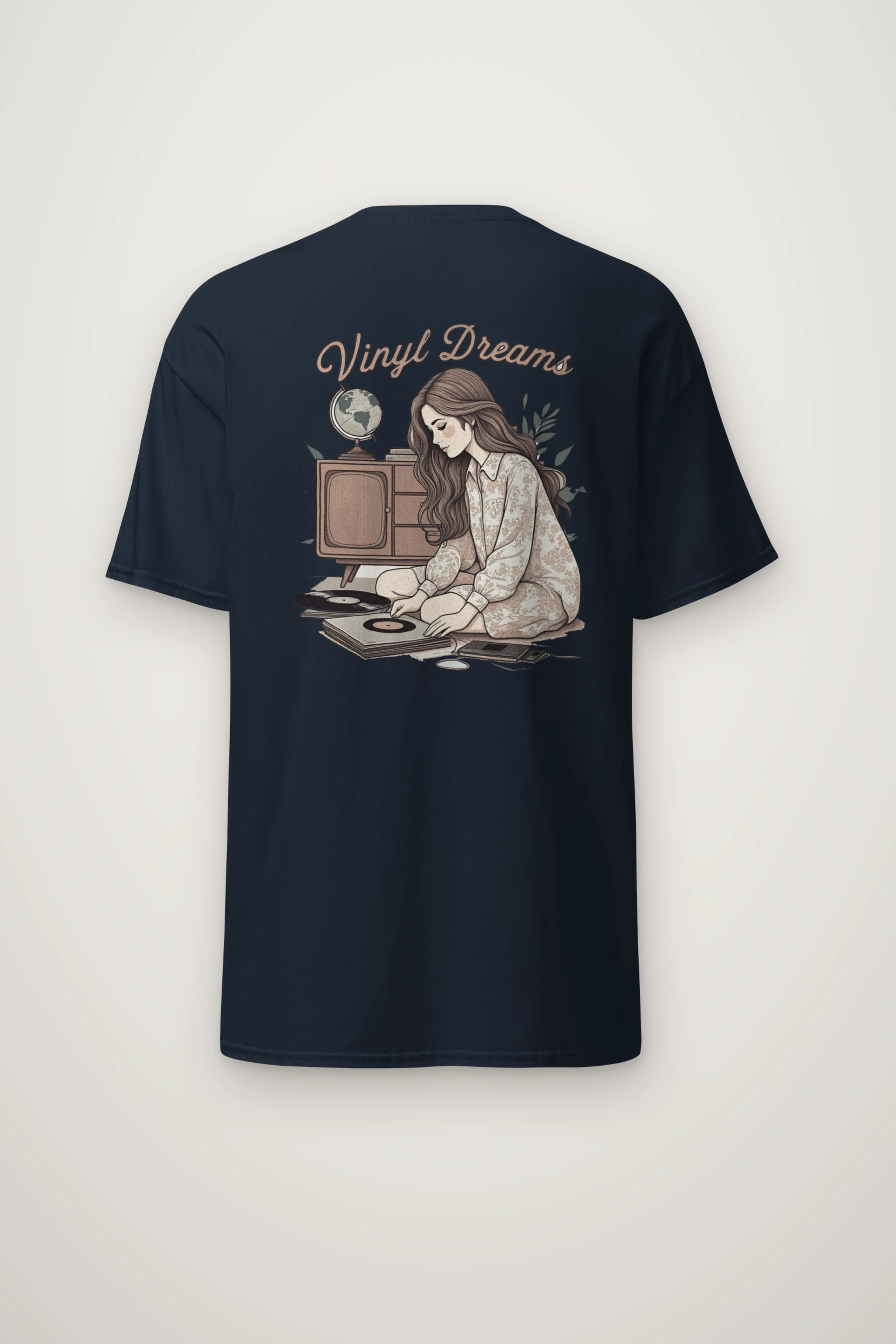 "Vinyl Dreams" Heavyweight Unisex Crewneck T-shirt