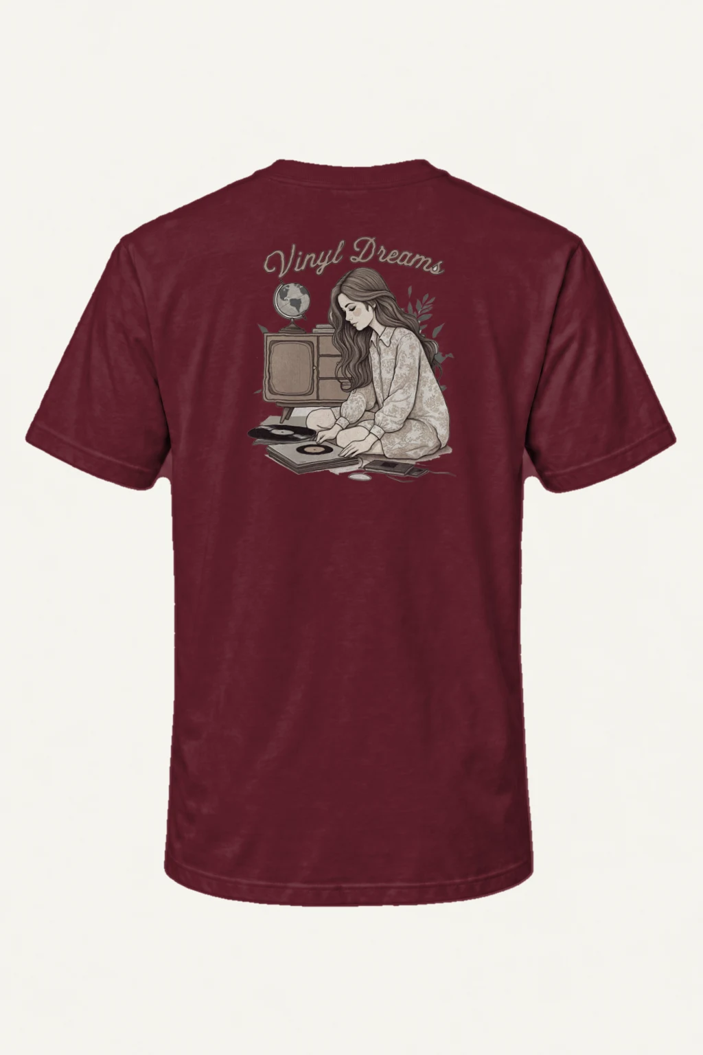 "Vinyl Dreams" Heavyweight Unisex Crewneck T-shirt | Gildan 5000