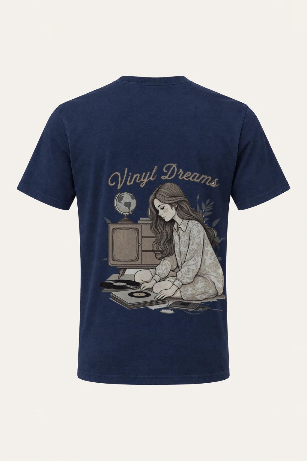 "Vinyl Dreams" Heavyweight Unisex Crewneck T-shirt | Gildan 5000