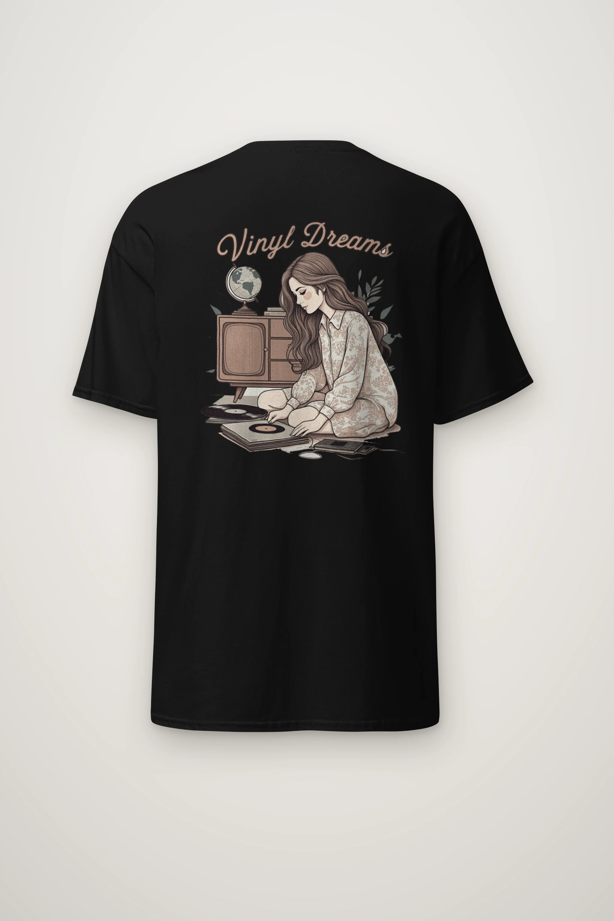 "Vinyl Dreams" Heavyweight Unisex Crewneck T-shirt