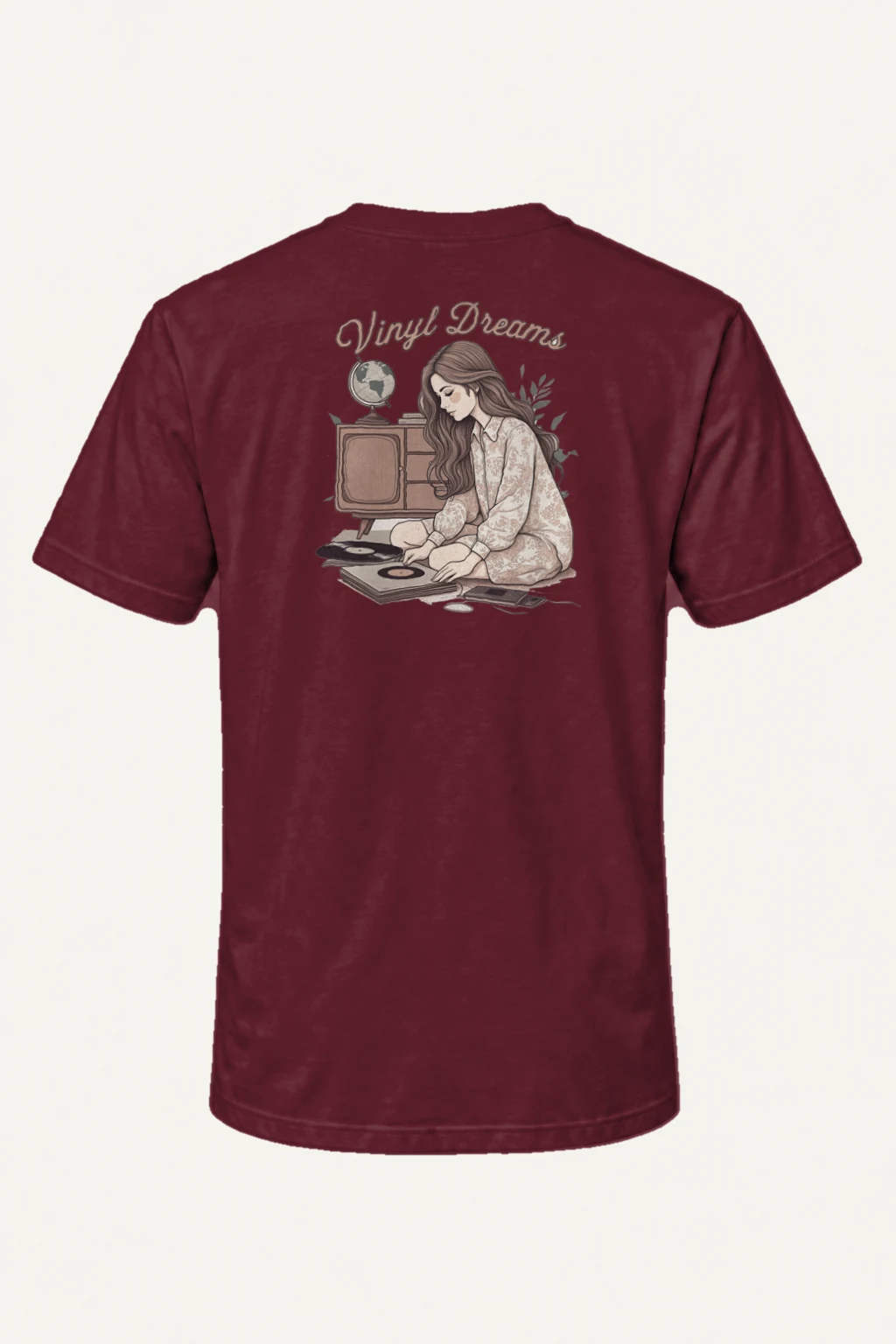 "Vinyl Dreams" Heavyweight Unisex Crewneck T-shirt | Gildan 5000