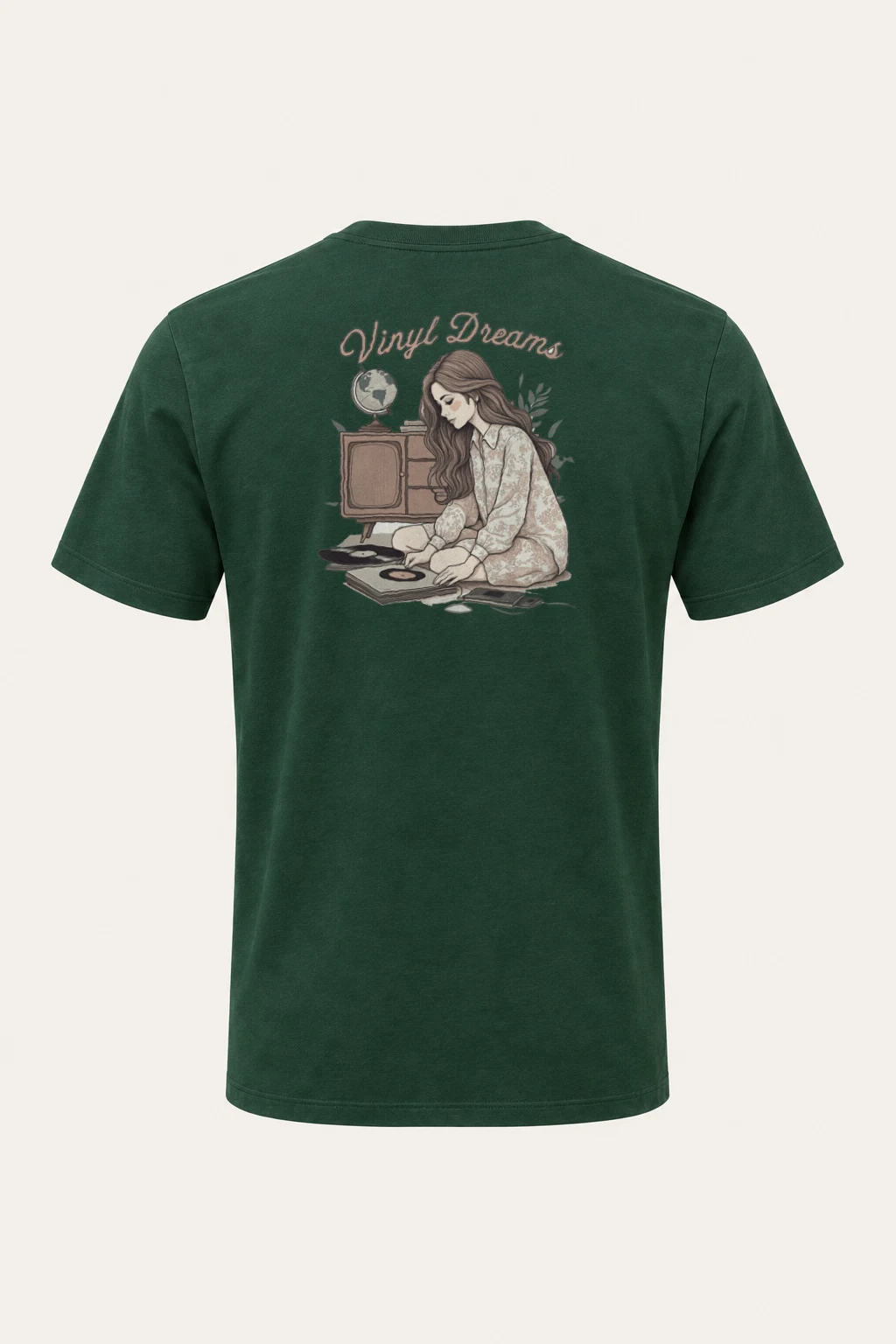 "Vinyl Dreams" Heavyweight Unisex Crewneck T-shirt | Gildan 5000