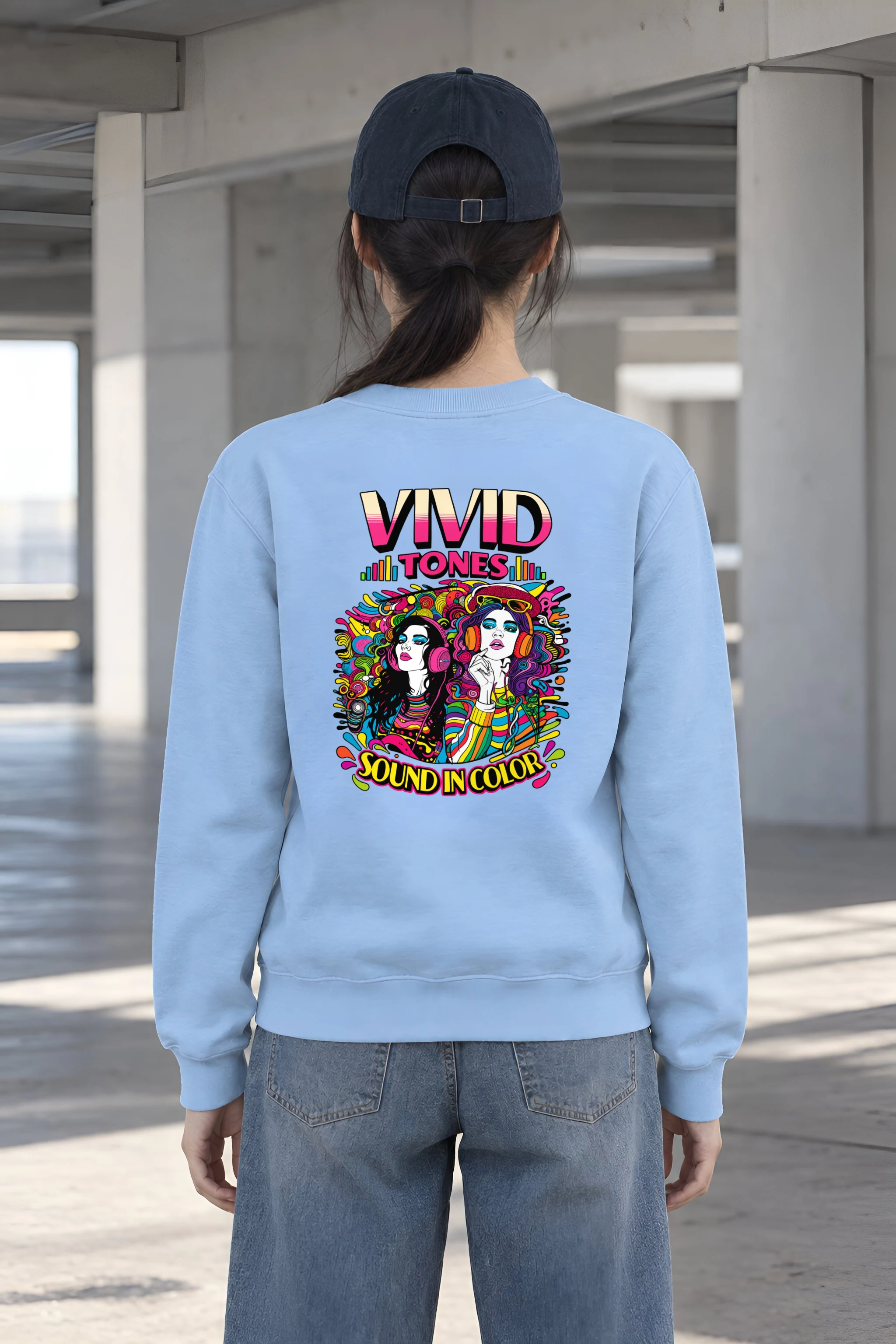 "Vivid Tones" Heavy Blend Unisex Crewneck Sweatshirt