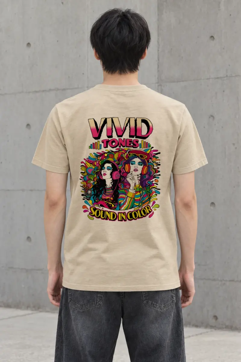 "Vivid Tones" Heavyweight Unisex Crewneck T-shirt