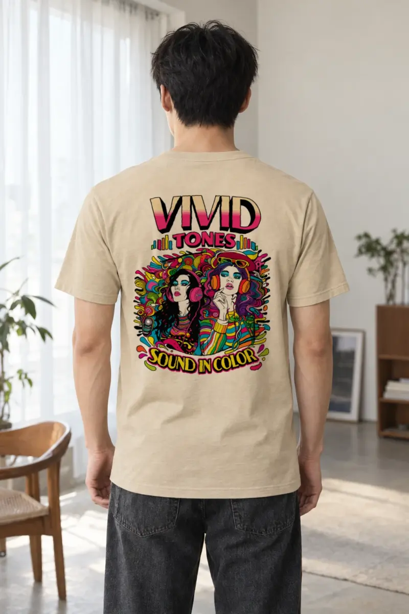 "Vivid Tones" Heavyweight Unisex Crewneck T-shirt | Gildan 5000