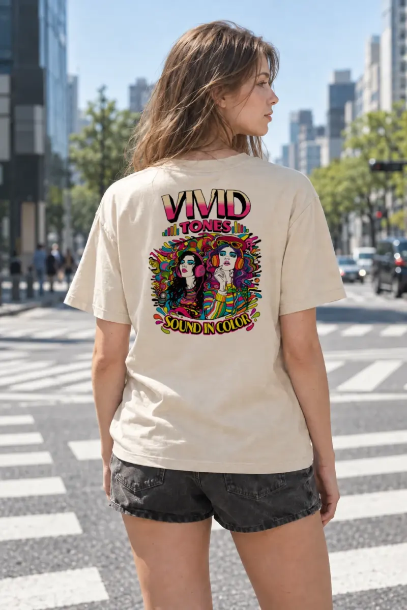 "Vivid Tones" Heavyweight Unisex Crewneck T-shirt | Gildan 5000