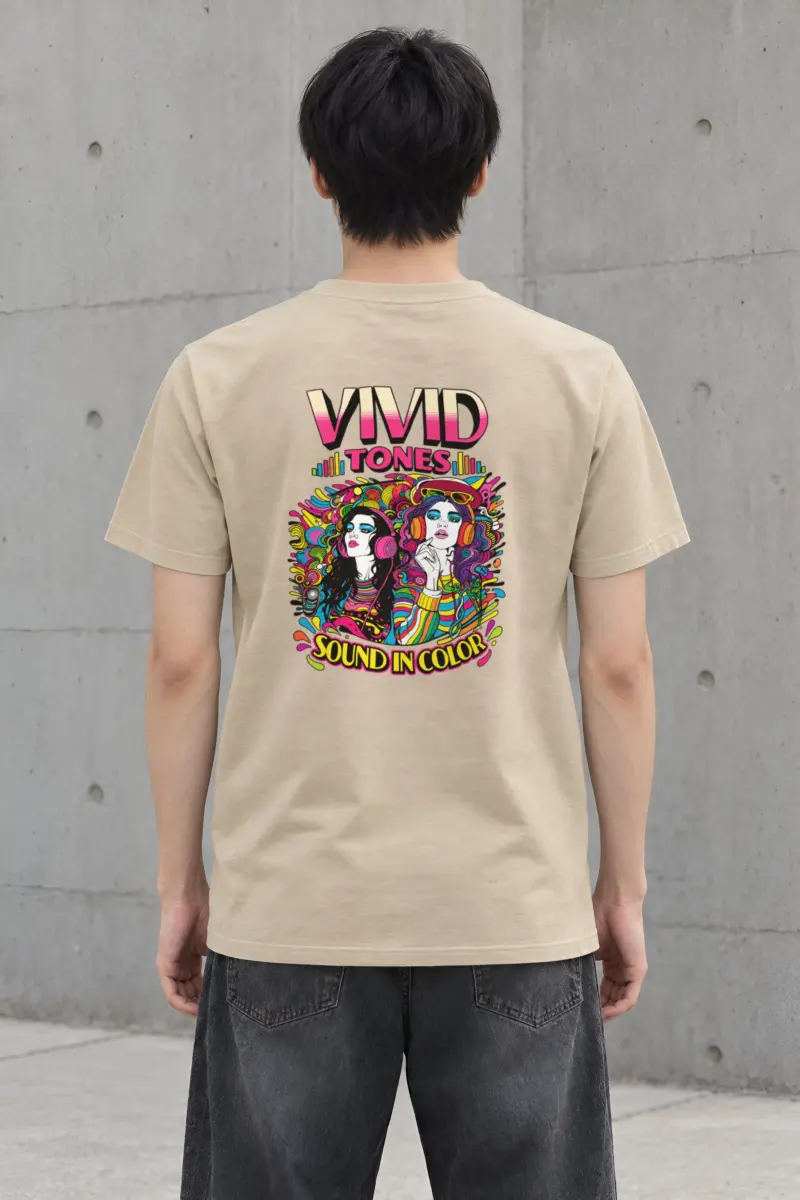"Vivid Tones" Heavyweight Unisex Crewneck T-shirt