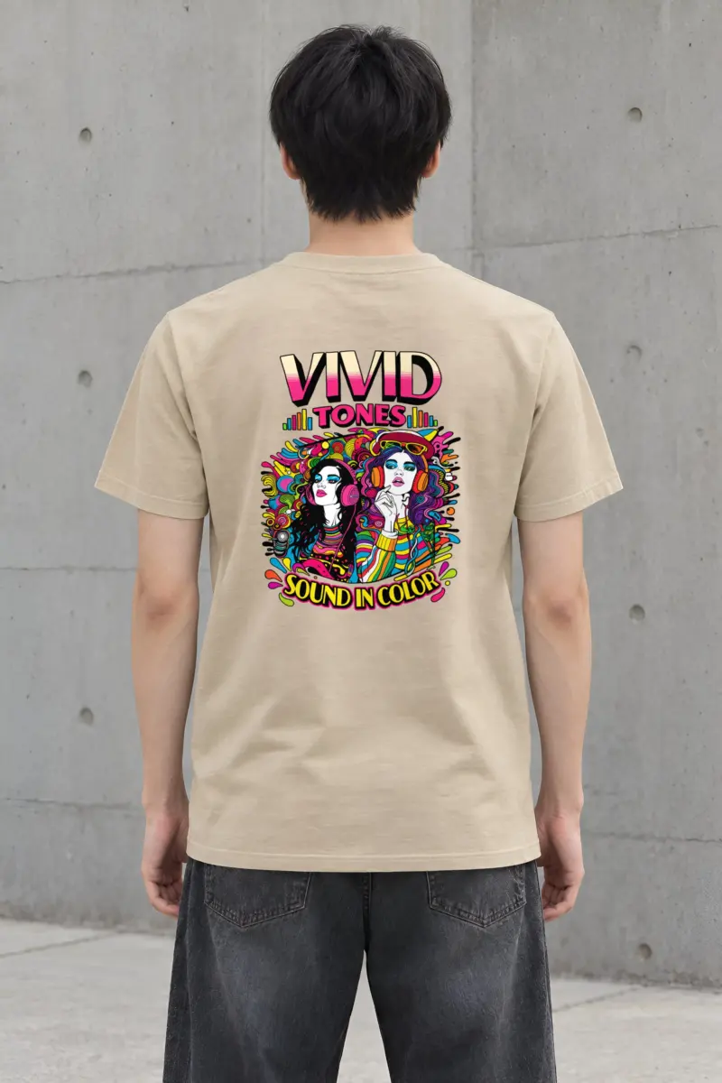 "Vivid Tones" Heavyweight Unisex Crewneck T-shirt