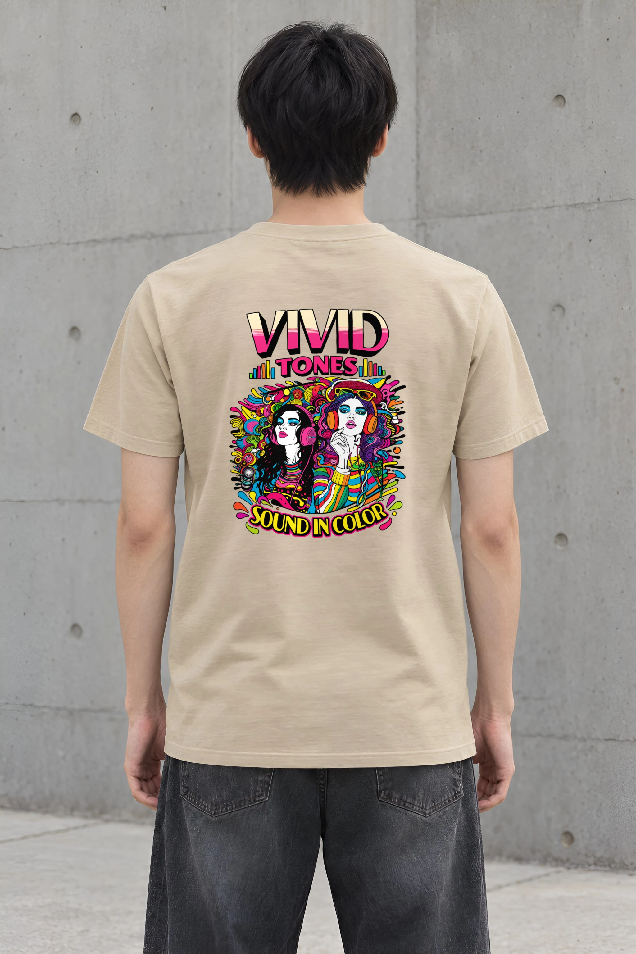 "Vivid Tones" Heavyweight Unisex Crewneck T-shirt
