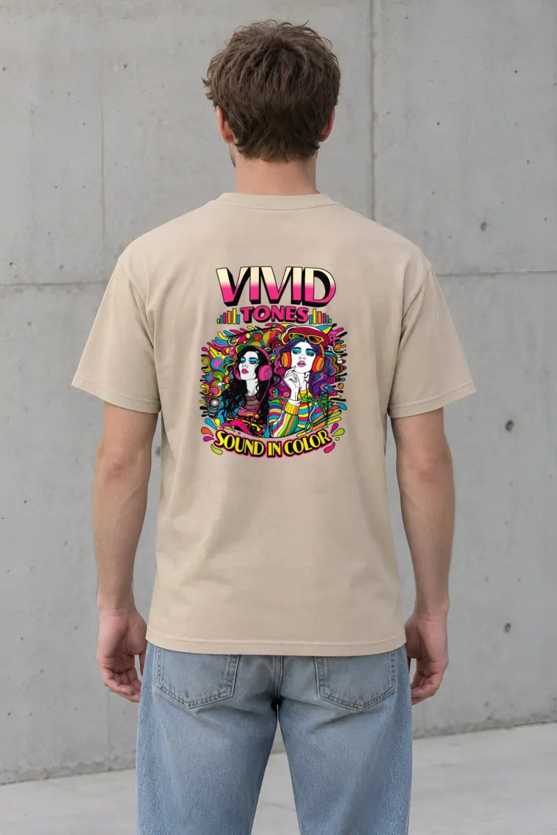 "Vivid Tones" Heavyweight Unisex Crewneck T-shirt