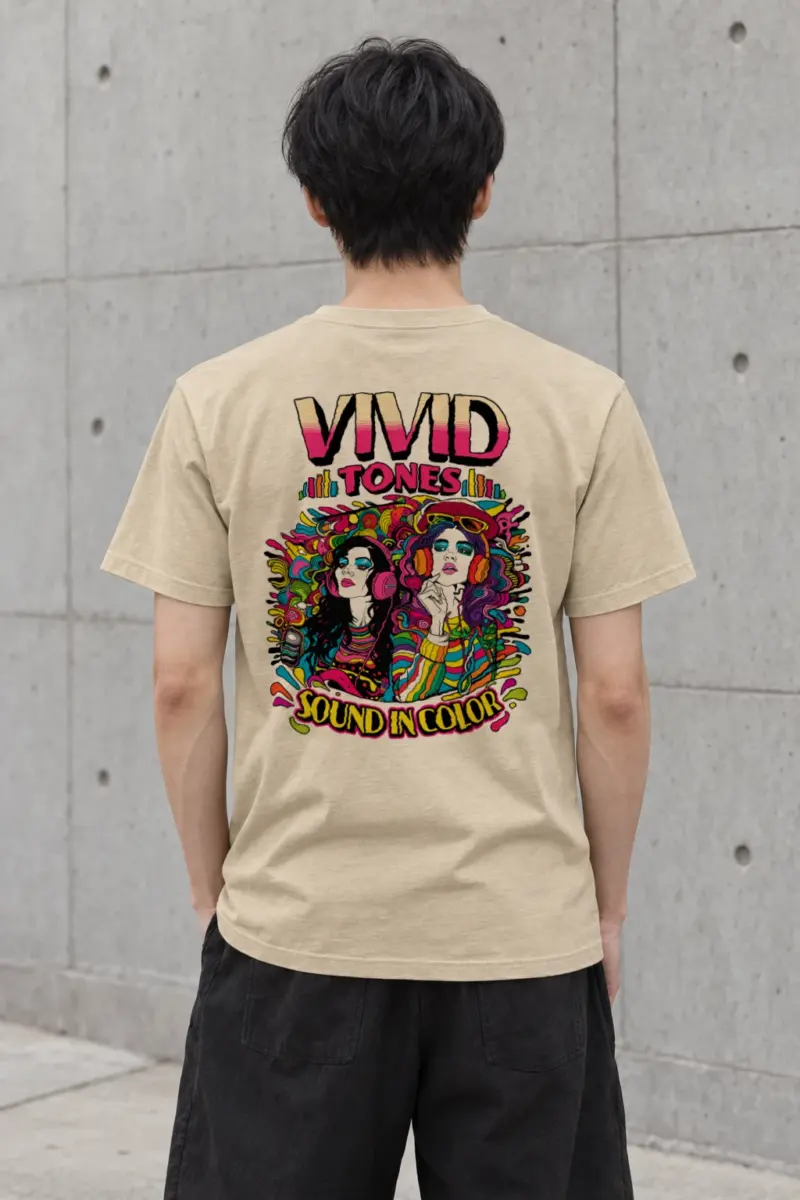 "Vivid Tones" Heavyweight Unisex Crewneck T-shirt
