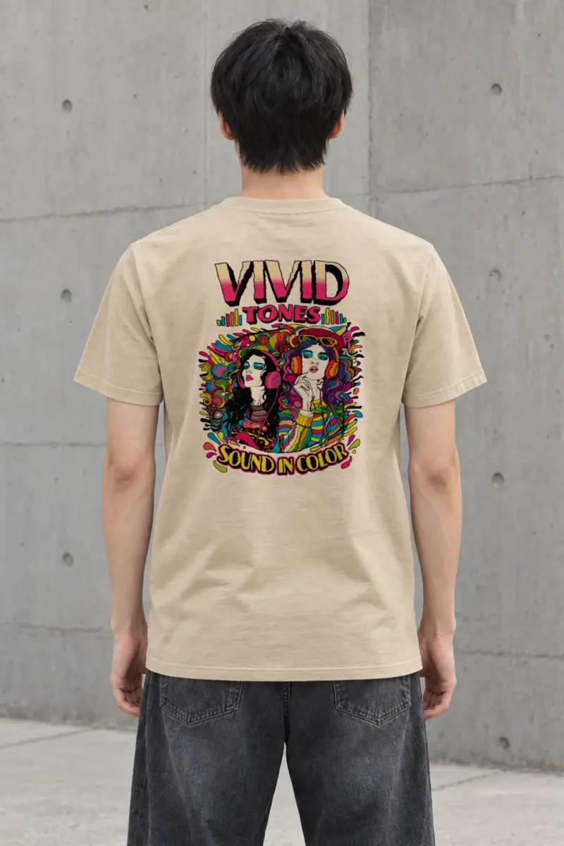 "Vivid Tones" Heavyweight Unisex Crewneck T-shirt